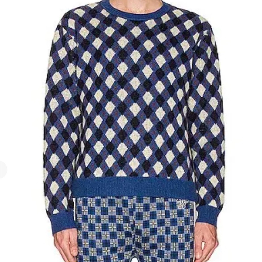 Wales Bonner Williams Argyle Knit Sweater